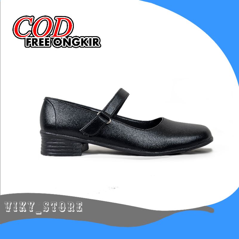 sepatu pantofel wanita/sepatu paskibra/sepatu guru (hak 3cm)