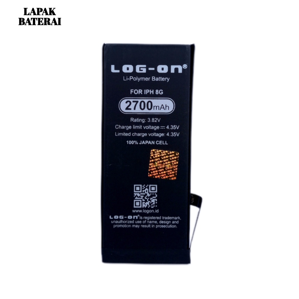 LOG - ON Baterai Ipone 8 | Iphon 8G Double IC Protection Battery Batre