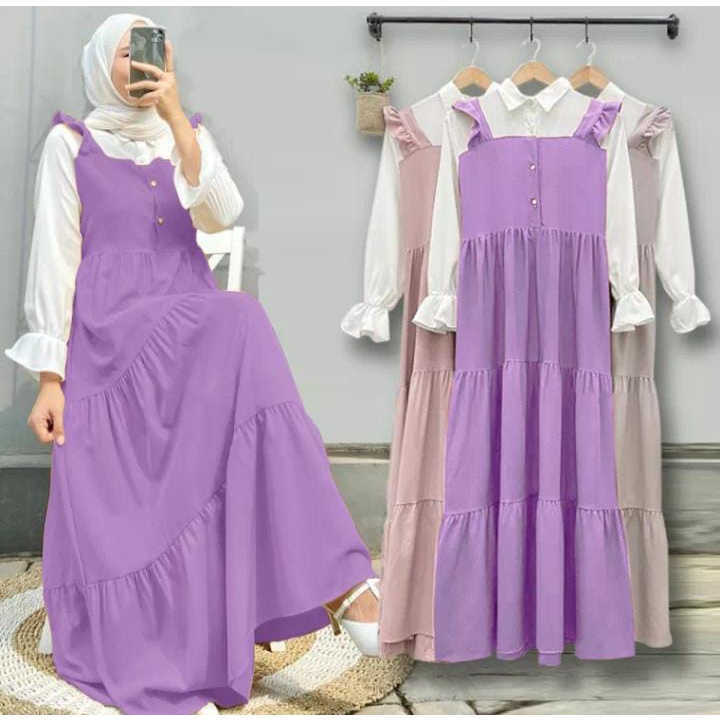 Gamis Jolly / Gamis Remaja Korean Style / Pakaian Muslim Wanita / Dress Jolly Terlaris 2023