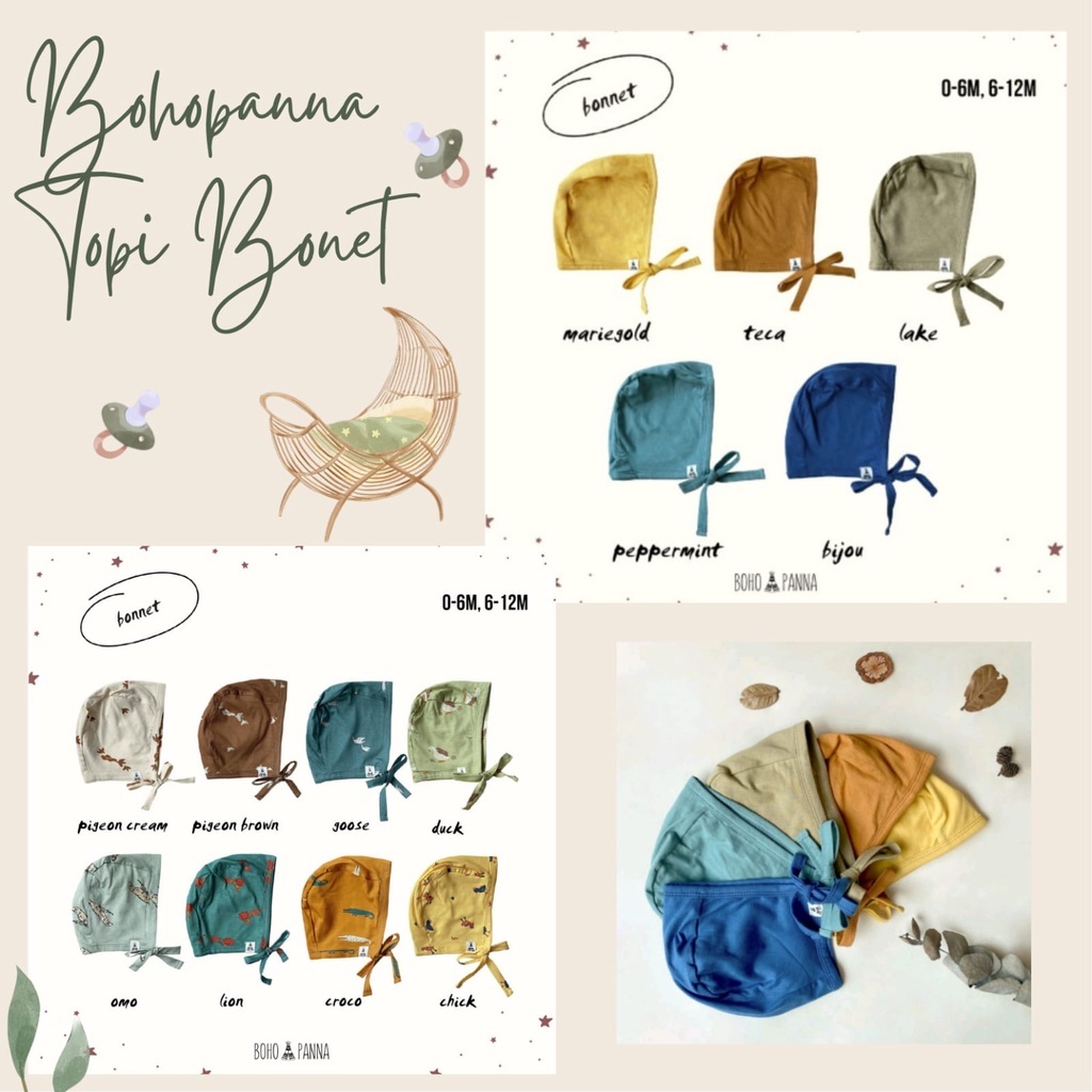 BohoPanna  Topi Bonet Bonnet 0 - 1 Years CBKS