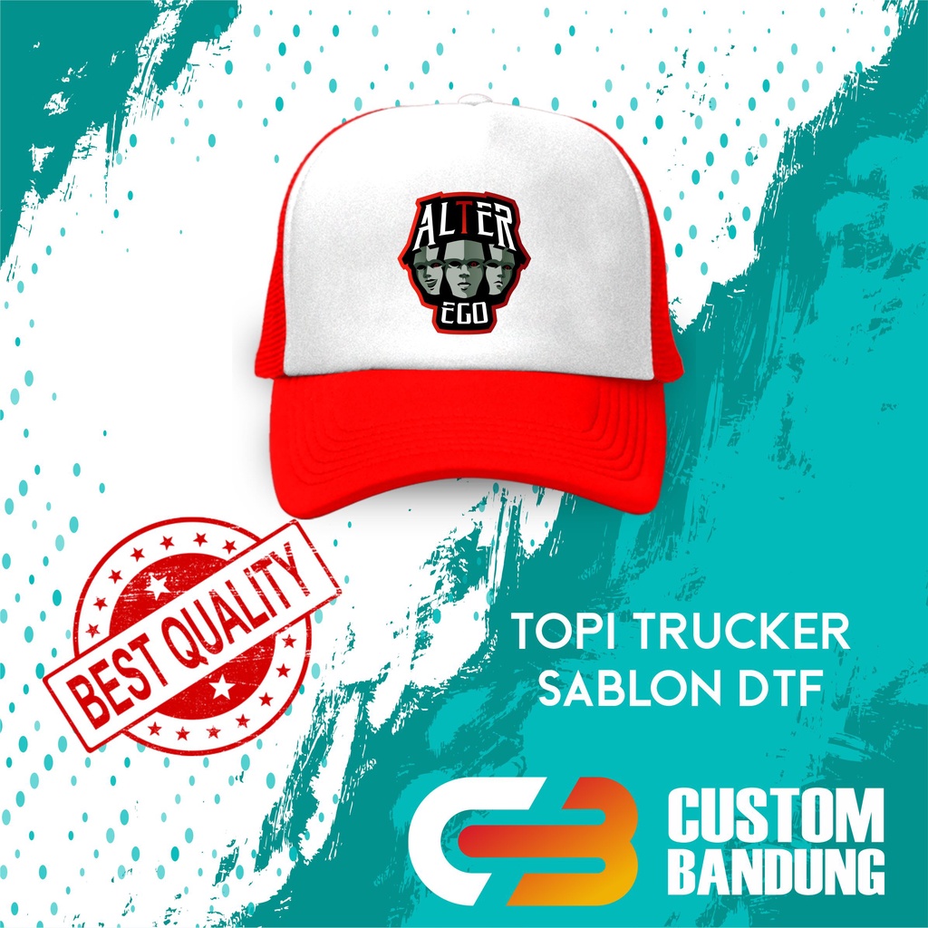 Topi Trucker ALTER EGO ESPORT Pria Wanita Topi Jaring Aura Jala Trucker Cap Bisa Tulis Nama Bisa COD Original High Premium Quality