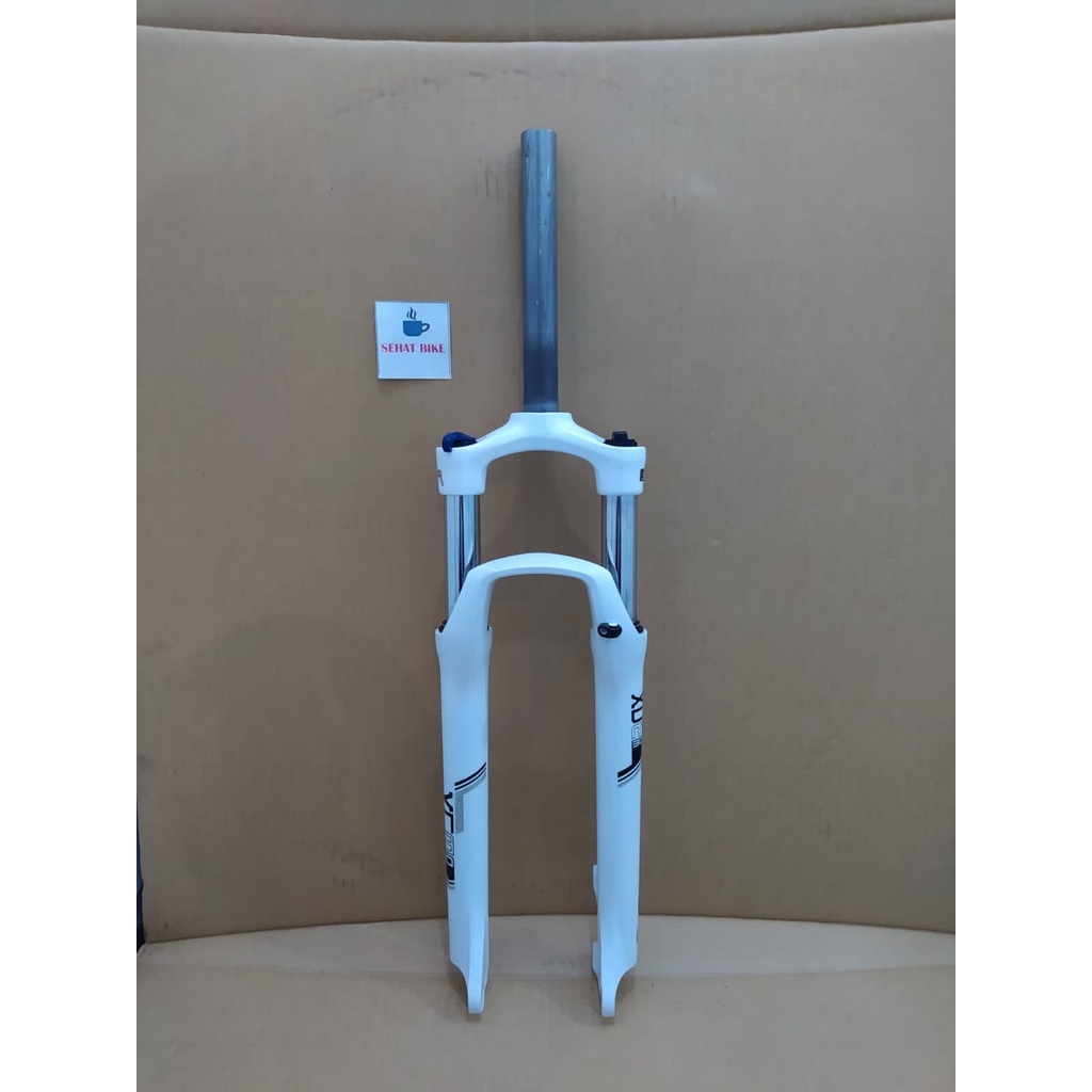 Fork Suspension Sepeda SR Suntour XCM 30 27.5" Travel 100mm White Original