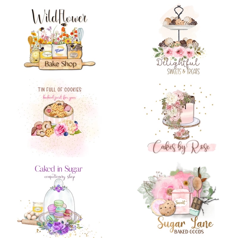

(DRAN SUGAR CAKE) JASA BIKIN DESIGN LOGO BISNIS SIMPLE ELEGANT
