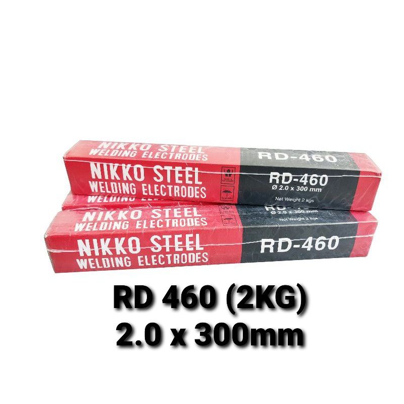 Kawat Las NIKKOSTEEL RD 460 2.0 x 300mm / RD460 RD 460 2mm Pack 2kg