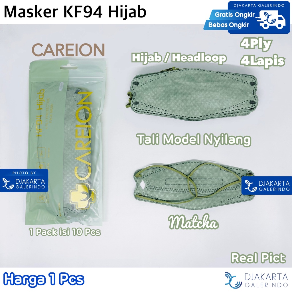 Masker KF94 Hijab / KF94 Headloop 4PLY Korea KPOP