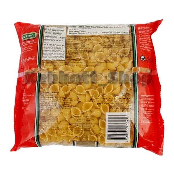 

San Remo Pasta Small Shells 500g Sanremo Pasta Kerang Kecil Macaroni