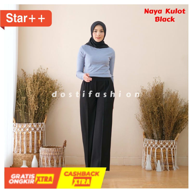 ⭐⭐⭐⭐⭐ KULOT MURAH IMPORT FASHION WANITA BAGUS / NAYA KULOT / Celana Bahan Panjang Wanita