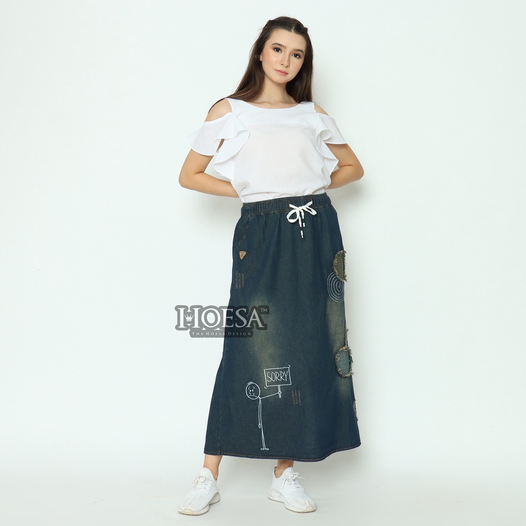 ROK JEANS/ ROK BORDIR/ ROK TERBARU/ BAWAHAN JEANS