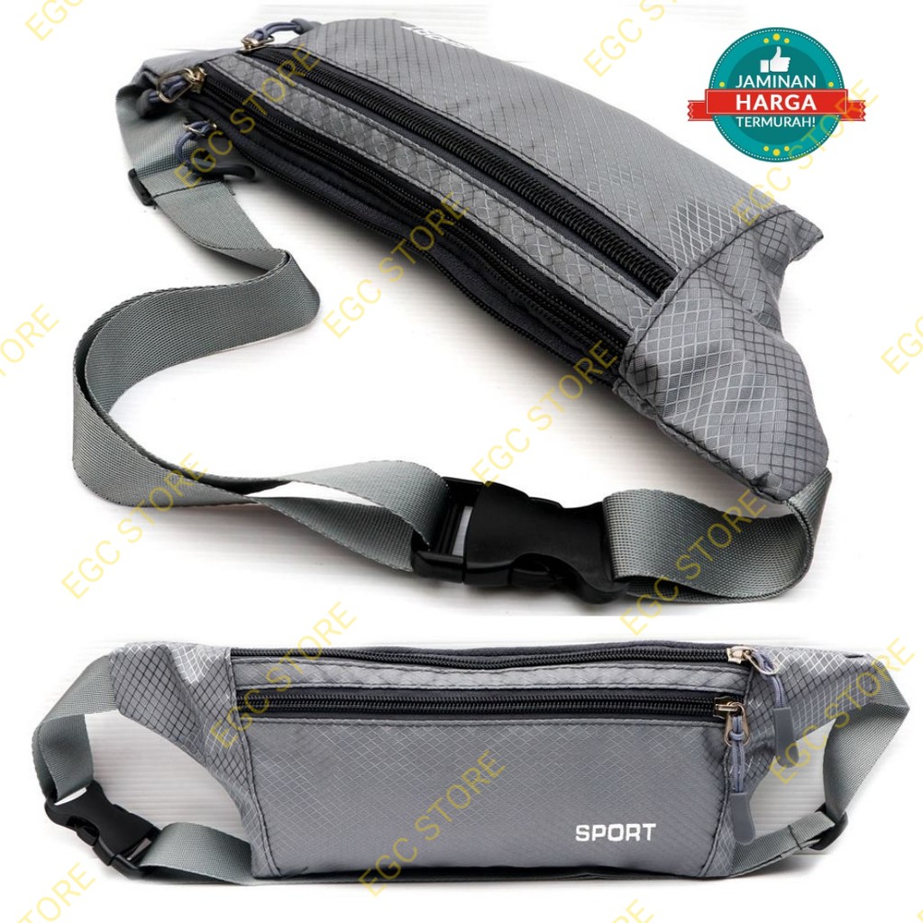 TAS PINGGANG WANITA OLAHRAGA SPORT NYLON IMPOR / WOMEN IMPORT SPORT NYLON WAIST BAG COLOR - 305/370