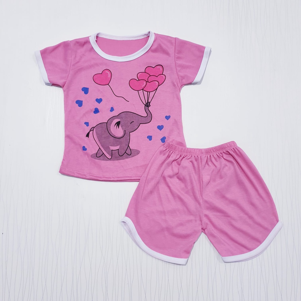 COD Baby alicia pakaian pendek bayi perempuan celana bis / set baju bayi baby