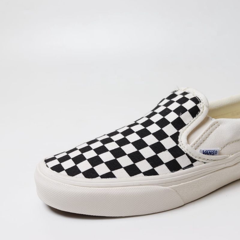 Sepatu Vans CHECKERBOARD OG Black-White / Sepatu Vans Catur Premium BNIB