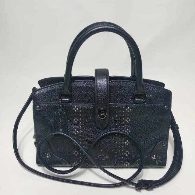 Tas Branded Coach Mercer Bandana Rivets 24 Original
