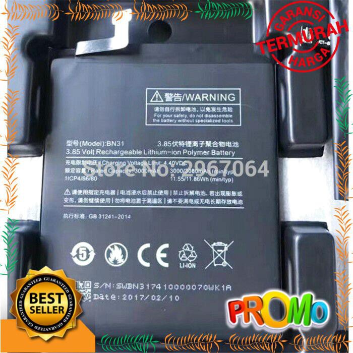 BATERAI XIAOMI MI5X MI A1 BN31 ORIGINAL BATERAI