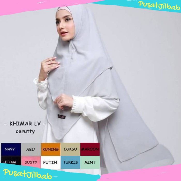 Jilbab Instan Syari Hijab Kerudung Syari Khimar Ceruti LV 2 Layer