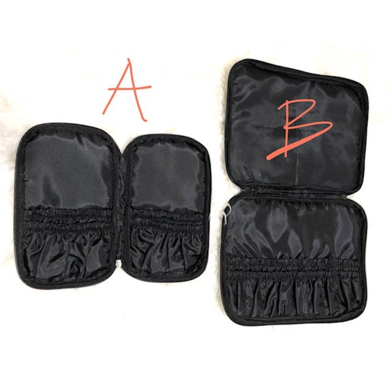 Kukaku black organizer pouch brush/tempat kuas brush/brush mua/brush makeup