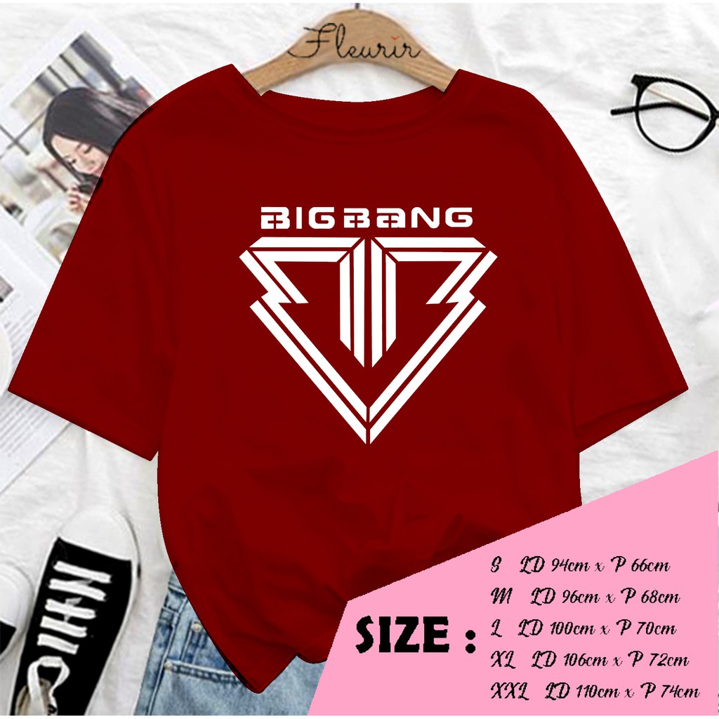 FLEURIR - KAOS BIGBANG LOGO BIG WANITA DEWASA LENGAN PENDEK TEE UNISEX