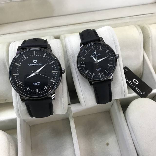 jam tangan charles delon original couple tahan air