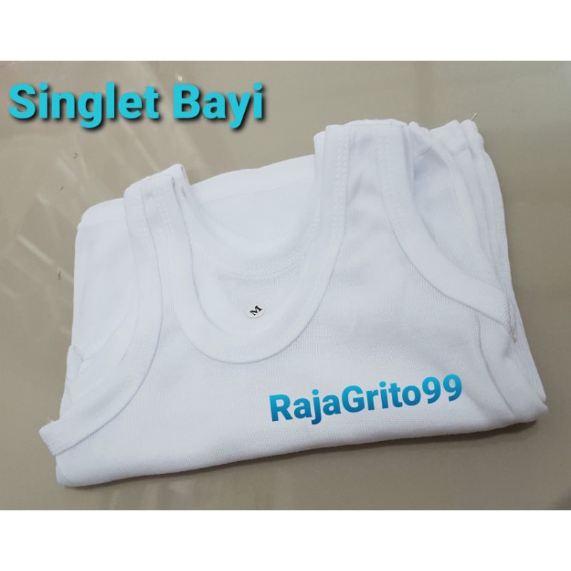 Singlet bayi Kaos Dalam Vivi Uk Large / Kaos dalam anak singlet bayi warna putih polos Size L grosir