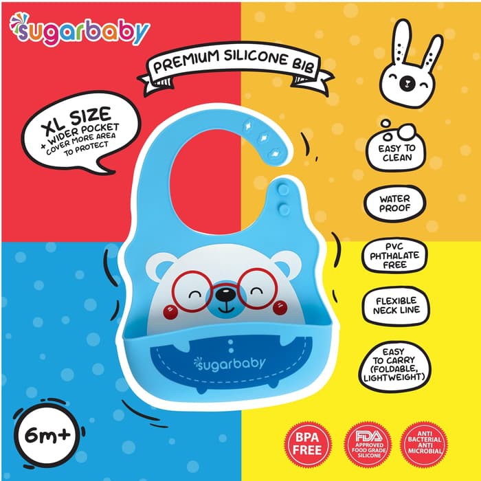 Sugar Baby - Premium Silicone Bib 1pc