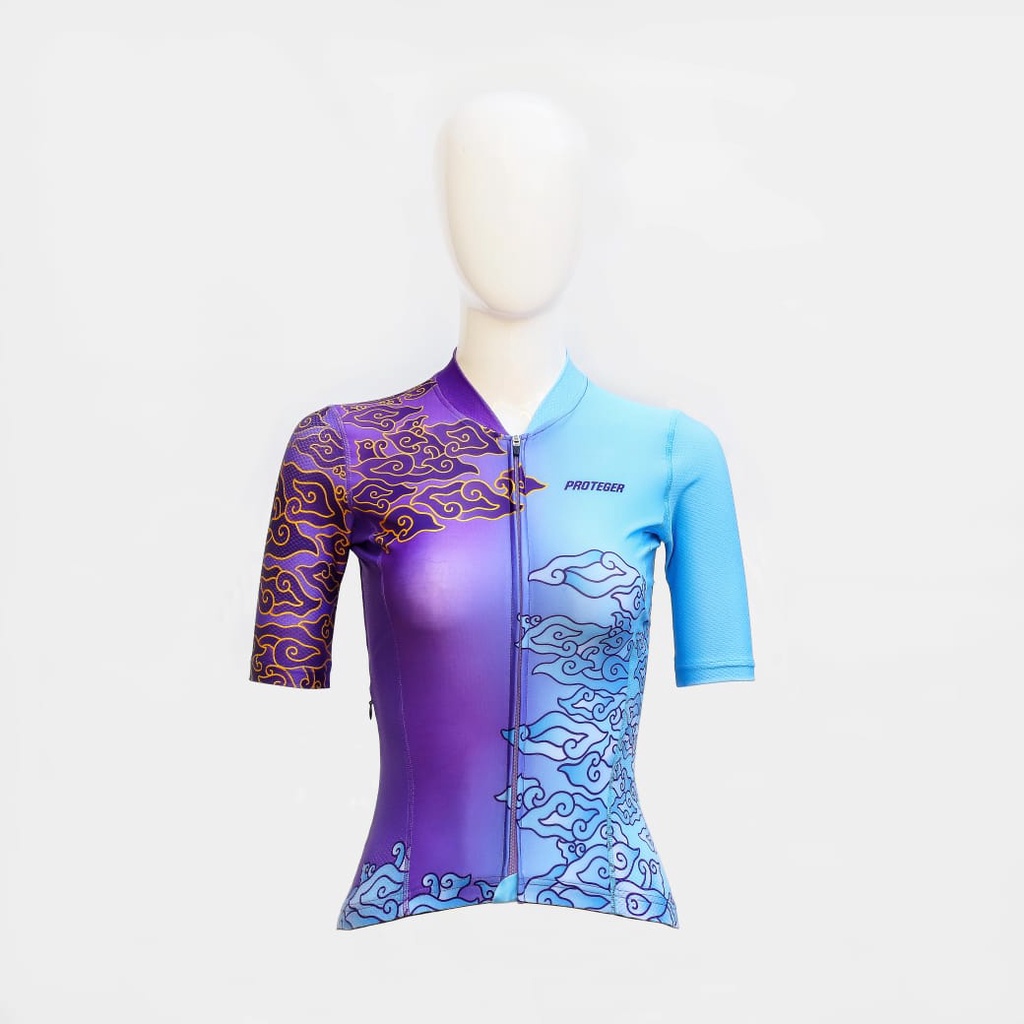 Proteger Women Jersey sepeda road bike Batik Patern