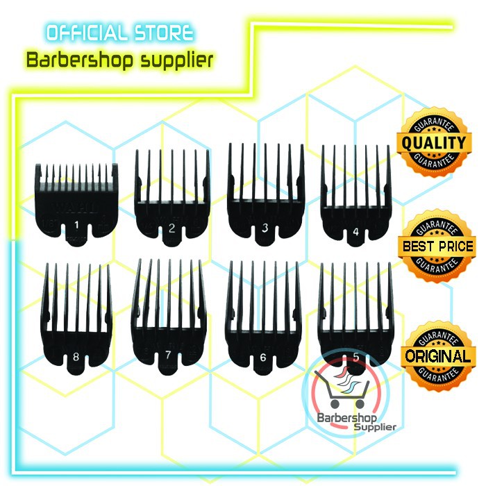 Wahl Guard No 1 sampai 8 hitam / Sepatu Clipper - Isi 4