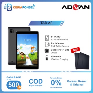 ADVAN Tab A8 Battery 4000 mAh Android 11 | 8 Inch Garansi Resmi Indonesia - Abu-Abu