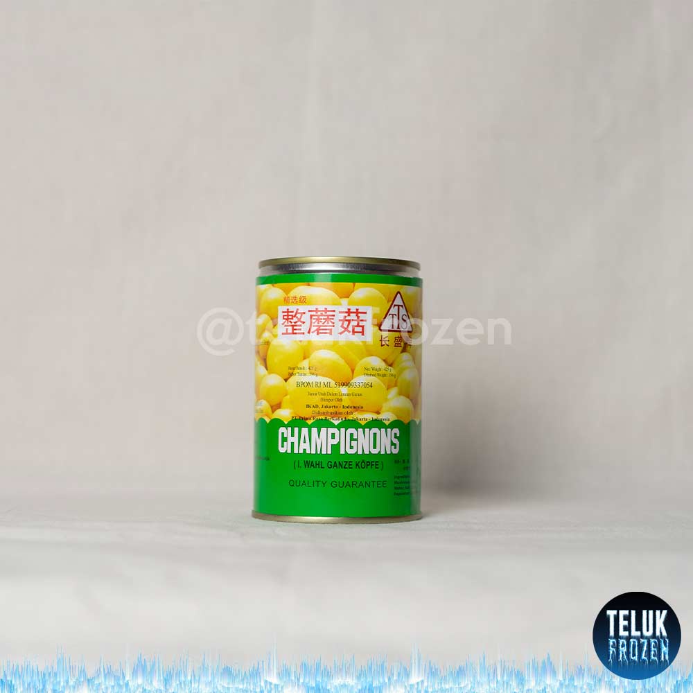 

tts champignons mushroom 425gr 425 gram jamur kaleng kancing whole tiongkok mushrooms