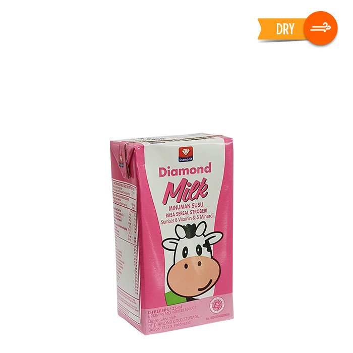 Promo Harga Diamond Milk UHT Sereal Strawberry 125 ml - Shopee
