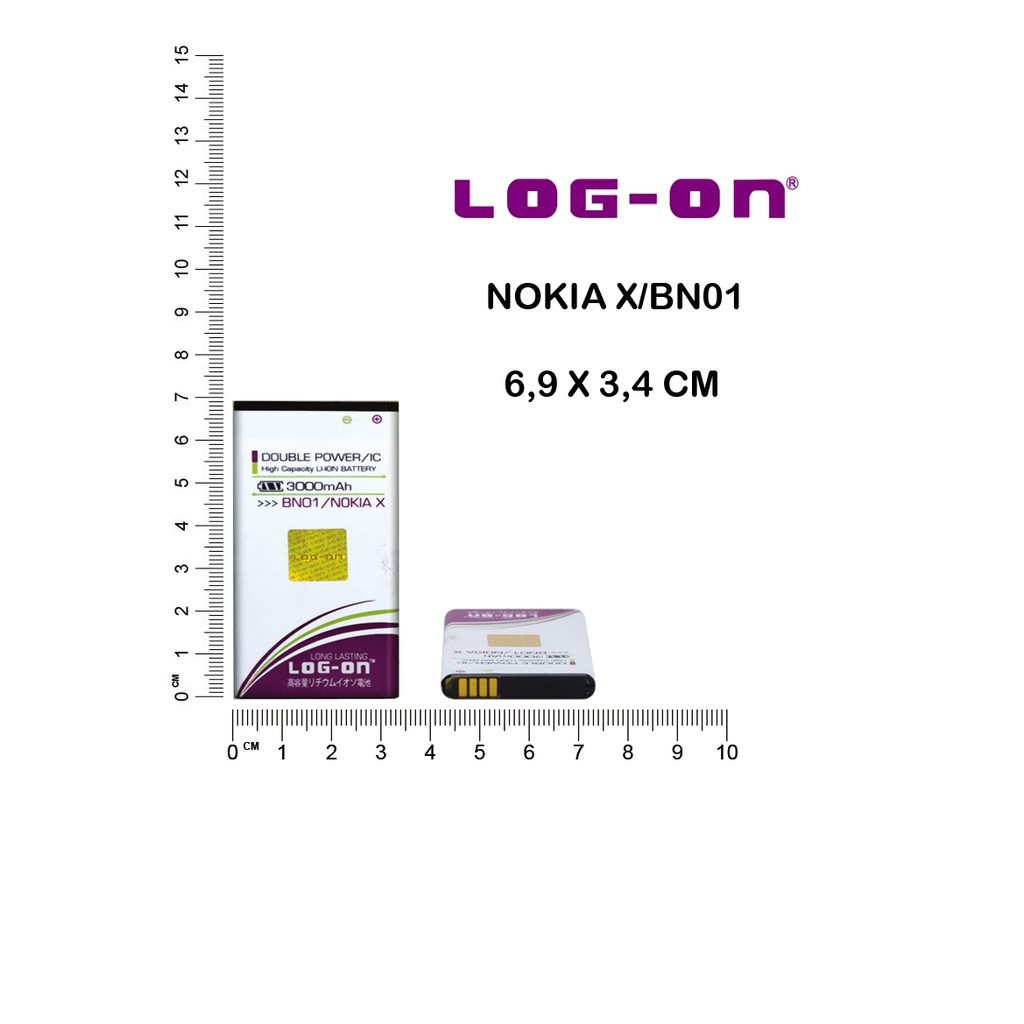 BATERAI NOKIA LUMIA X - BN01 - LOG ON DOUBLE POWER BATTERY BATRE