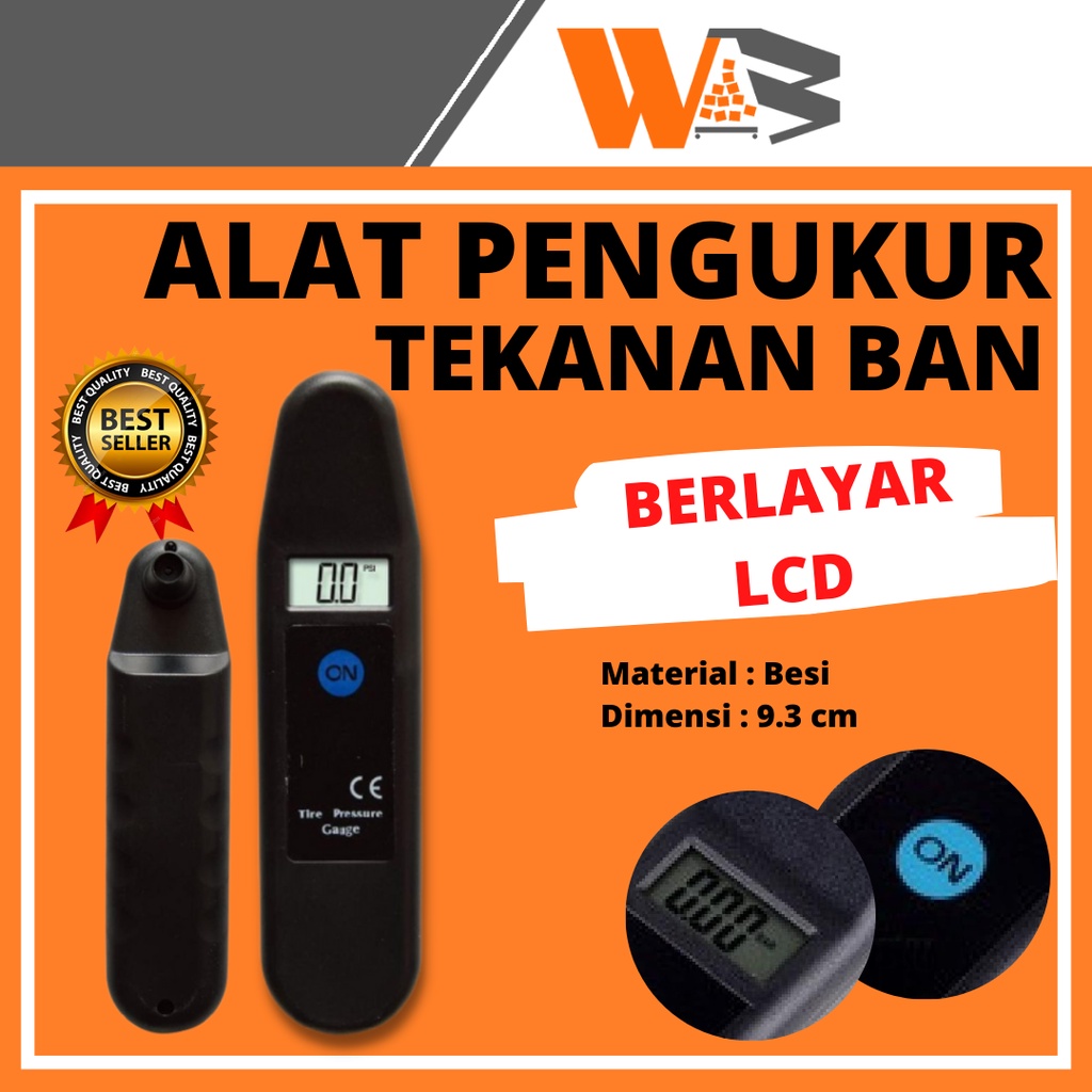 COD Alat Pengukur Tekanan Udara Angin Di Ban Untuk Mobil, Motor, Sepeda DLL Digital LCD Tire Pressure Gauge