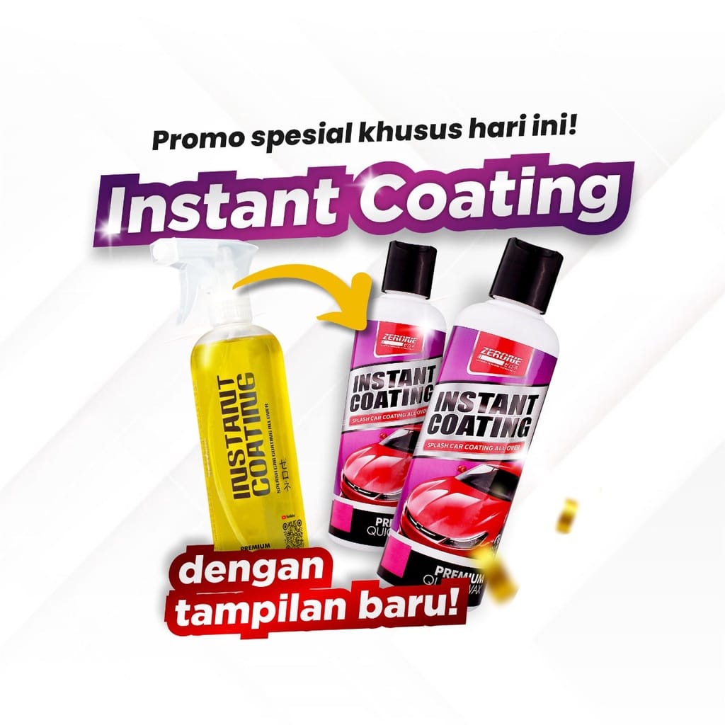 Instan Coating jual Pengkilap kaca dan body mobil grosir Efek Daun Talas Premium - Zerone Instan