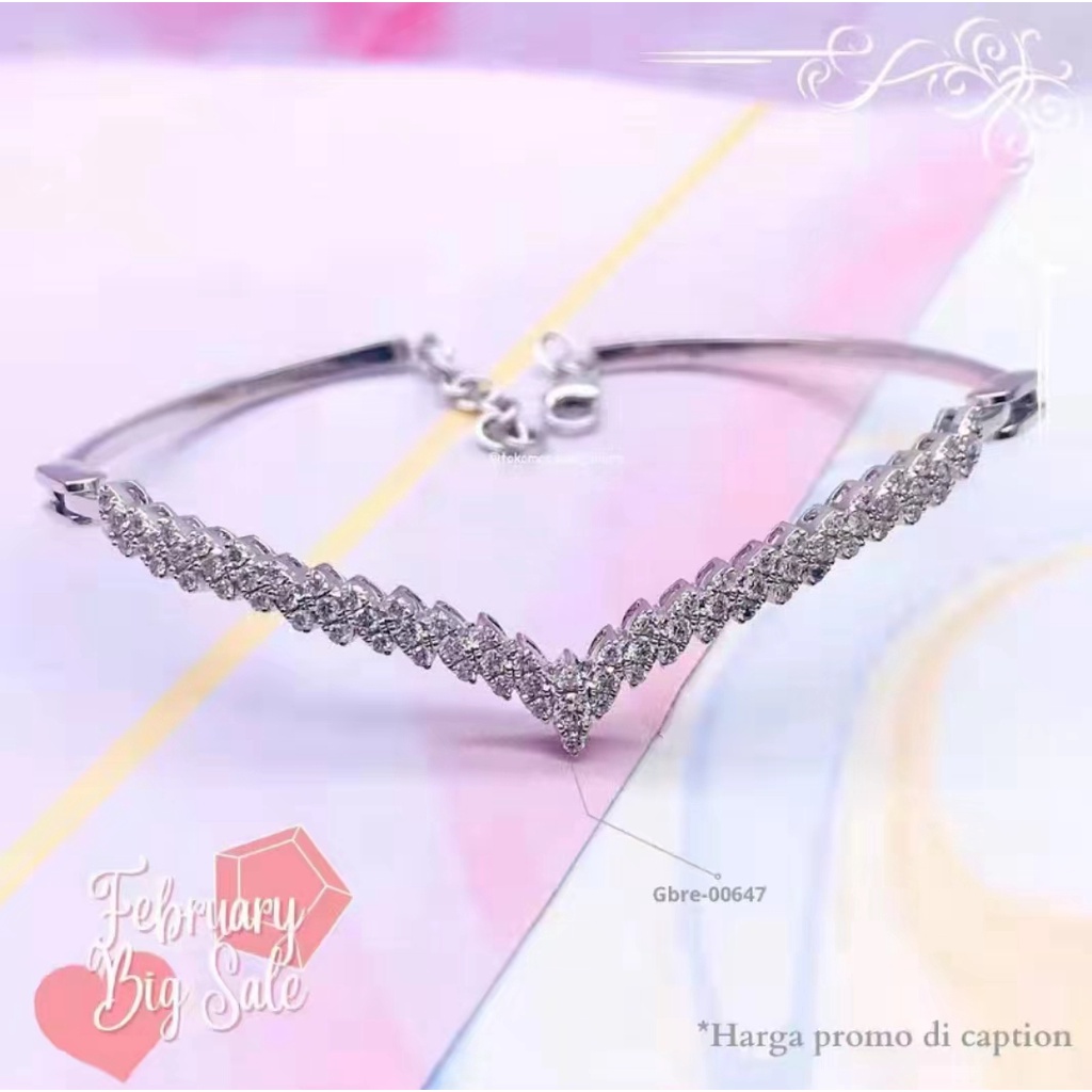 Set Perhiasan Xuping Gelang Dan Cincin Permata 1103