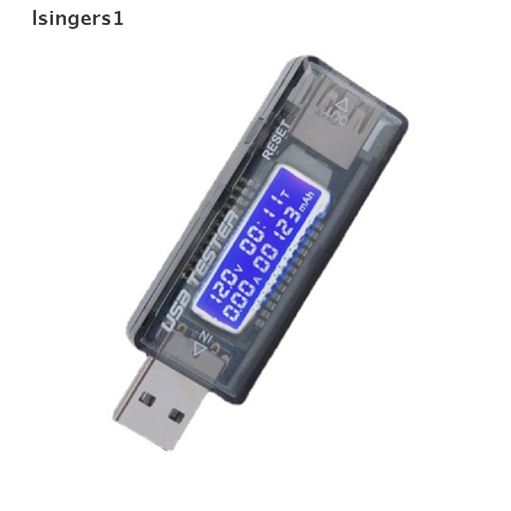 (lsingers1) Usb Power Tester Kapasitas Voltase Arus Listrik 4-20V Dengan Kabel Charger