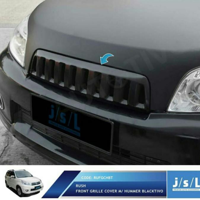 grill bumper Depan Rush & Terios 2013-2015 Model Hummer hitam