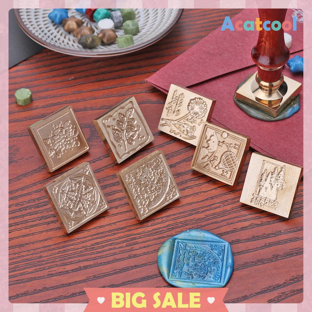 Stempel Segel Lilin Bentuk Persegi Gaya Vintage Untuk Dekorasi Scrapbook