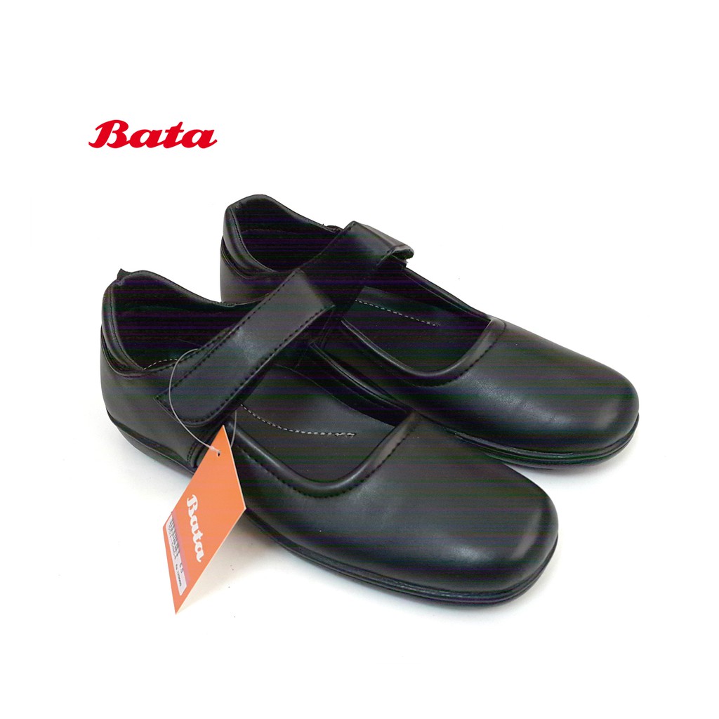 BATA 6064 Sepatu Pantofel Wanita Model Gesper Warna Hitam