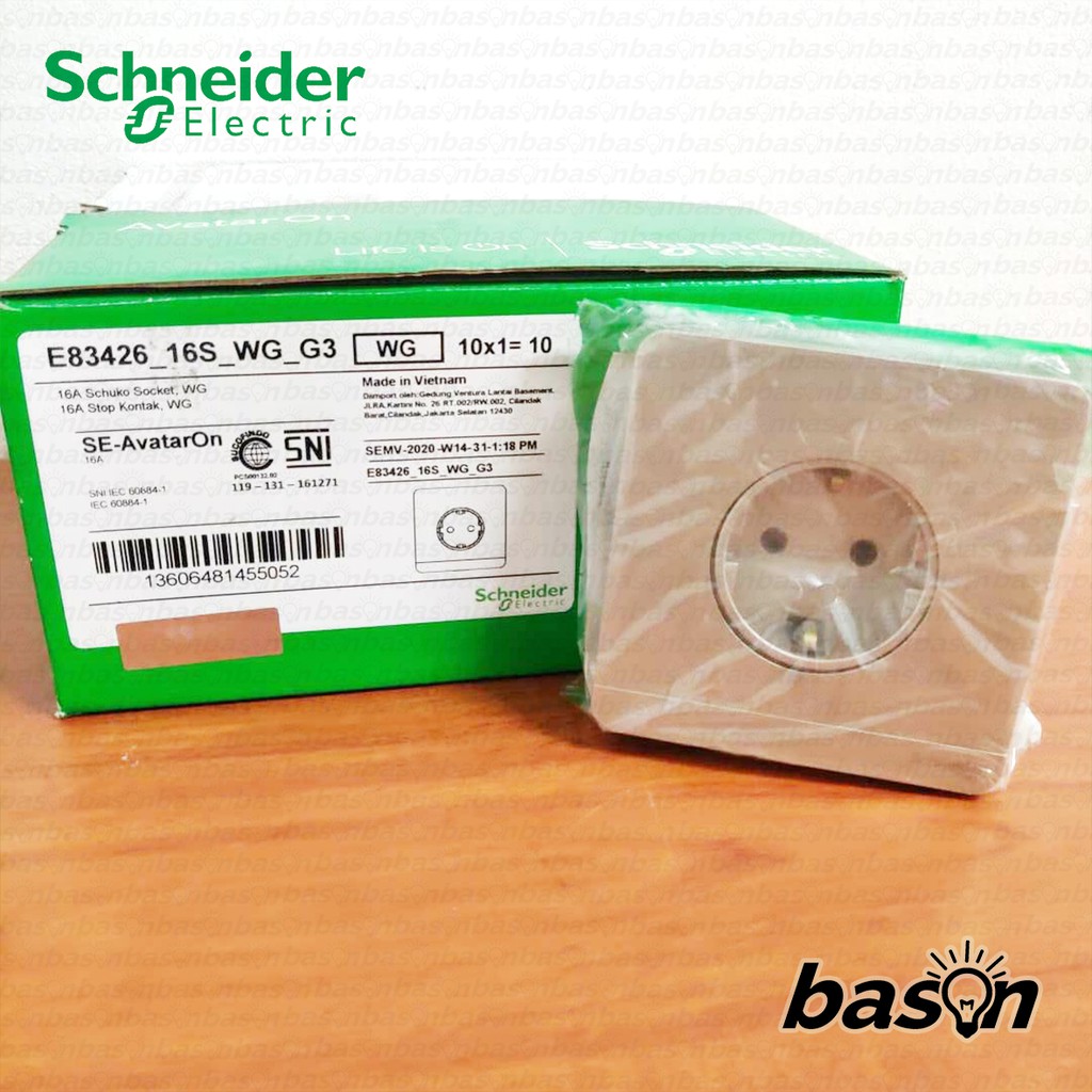 SCHNEIDER AvatarOn Stop Kontak 16A 250V CP Arde - Socket Outlet