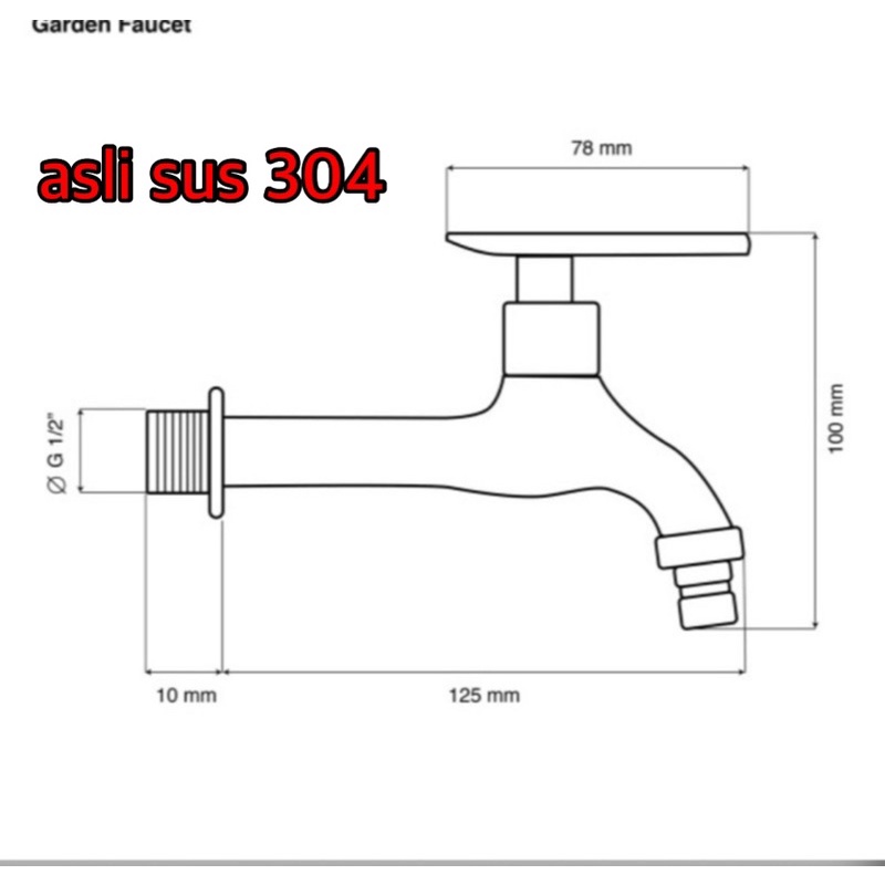 PROMO KERAN SUS 304 KRAN TAMAN TEMBOK ASLI STANLIS STEEL SUS 304 TIDAK NEMPEL MAGNET  KRAN KMR MNDI KRAN AIR KRAN SELANG harga promo boom sale kran keran taman tembok sus 304