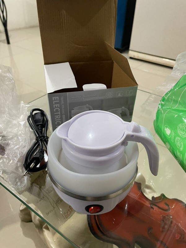 Teko Lipat Elektrik Portable Travel Folding Electric Kettle