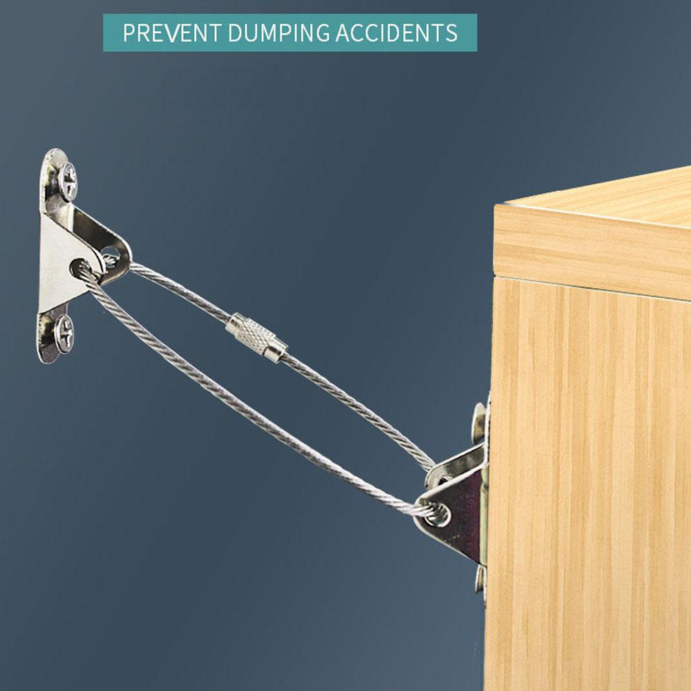 Needway Tali Furniture Lemari Kabinet Cegah Dumping Dinding Strap Adjustable Rumah Safety Lock