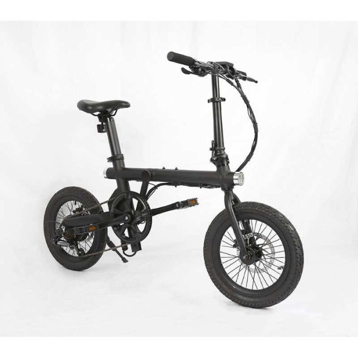 Sepeda lipat Naici sport ebike elektrik hitam