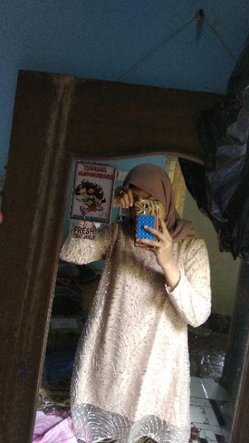 Couple Batik Shofia Brokat Tile Mutiara Original