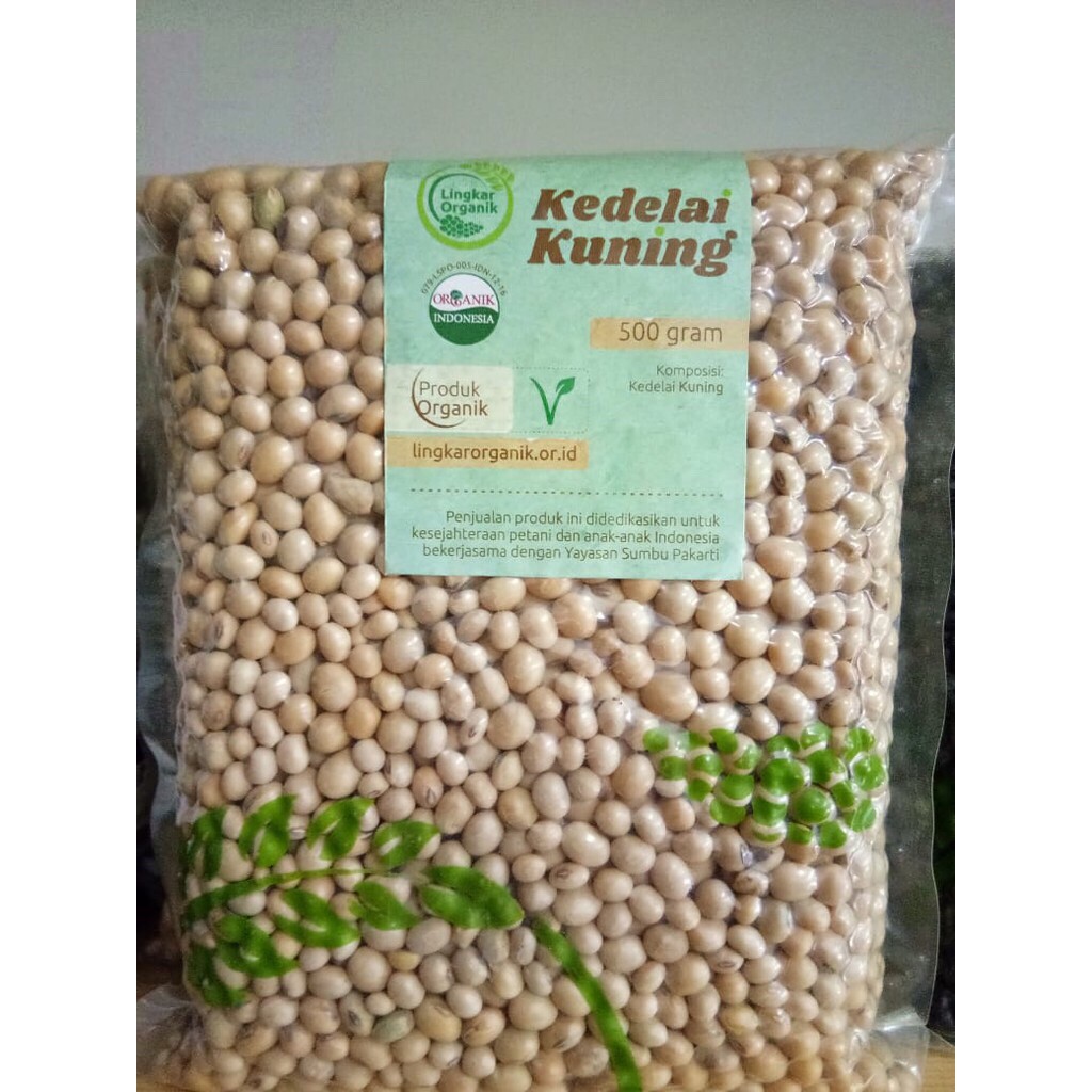 kacang kedelai putih 500 Gram ORGANIK / kedelai kuning Lingkar Organik