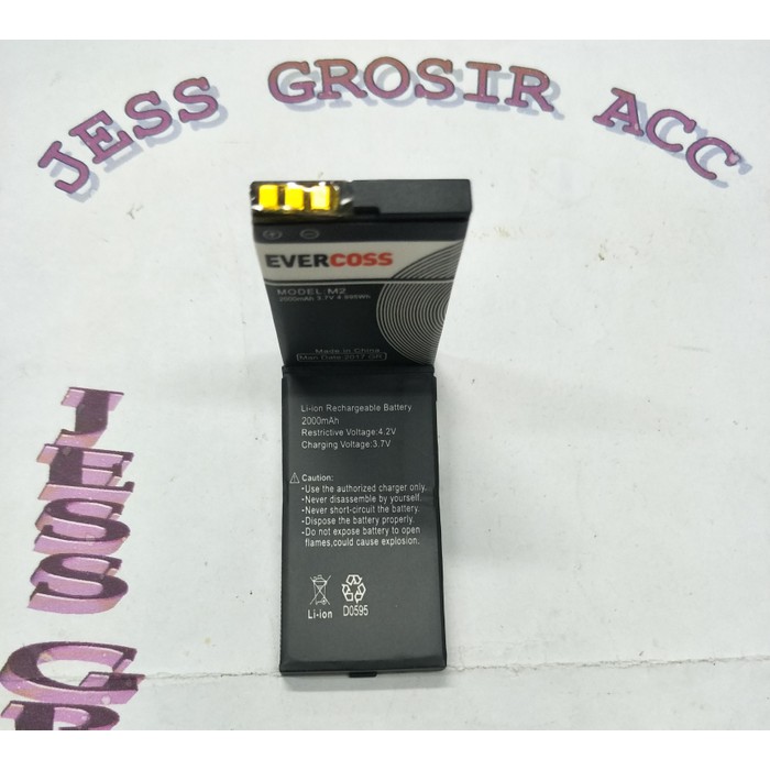 Baterai Battery Evercross Evercoss Cross M2 / L3C Double Power 2000Mah - Hitam