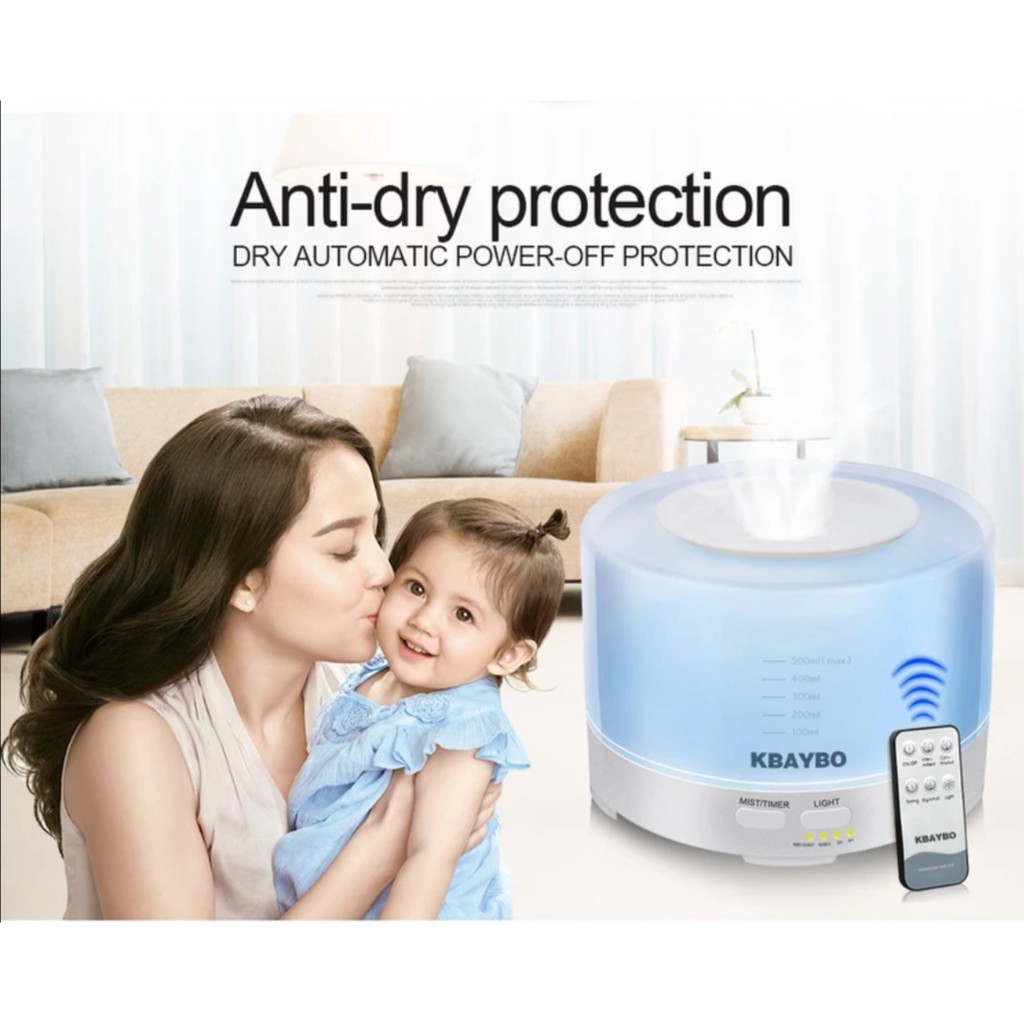 NA - Humidifier Aroma Diffuser Led Remote - Aromatherapy Pengharum Ruangan