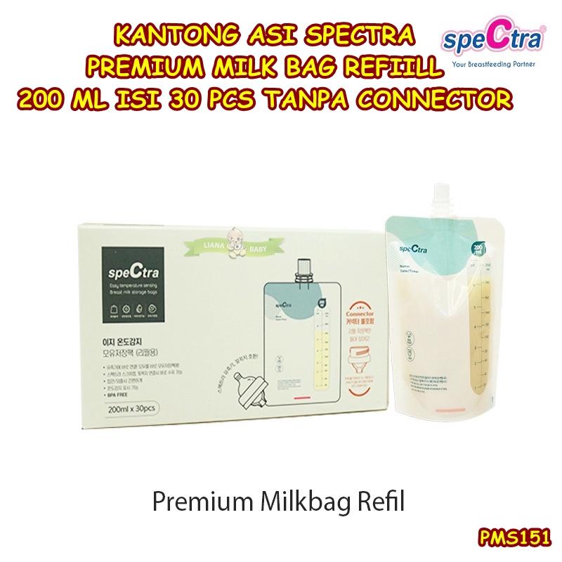 PMS151 KANTONG ASI SPECTRA PREMIUM MILK BAG TANPA CONNECTOR 200 ML ISI 30 PCS