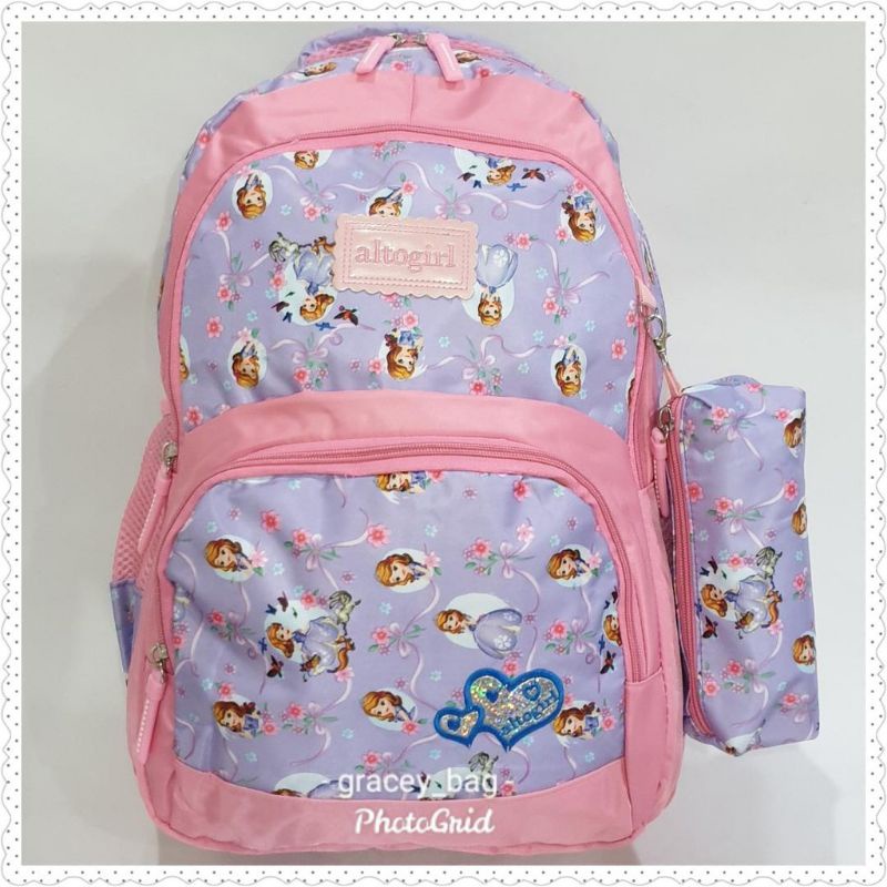 Tas ransel anak SD silver gilr sovia by Alto