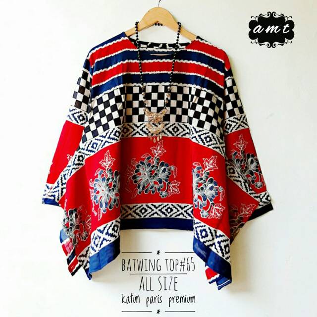 Blus batik batwing/atasan batik/baju batik kantor/baju batik wanita