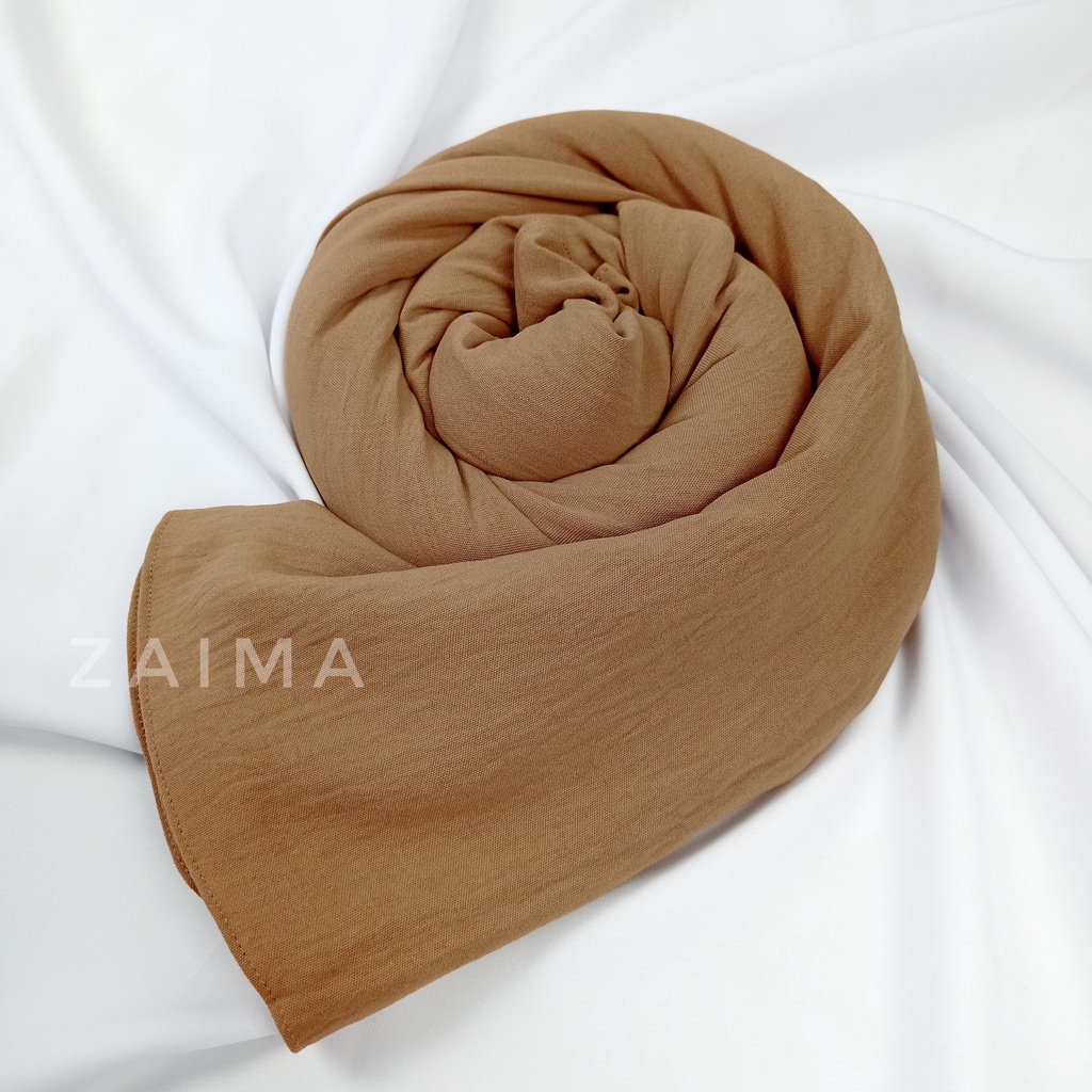 Jilbab Pasmina Crinkle | Kerudung Pasmina Crinkle | Pasmina Crinkle Jumbo 200x100 | Pashmina Katun Kusut | Pashmina Jumbo-Mocca