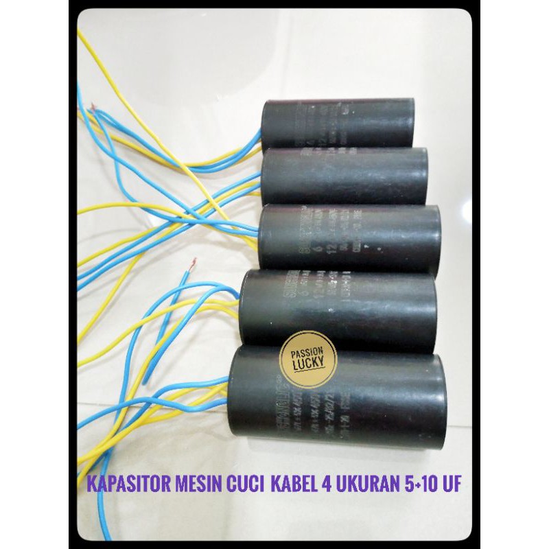 KAPASITOR 6+10/ 5+10 / 4+10 MIKRO KABEL 4 MESIN CUCI